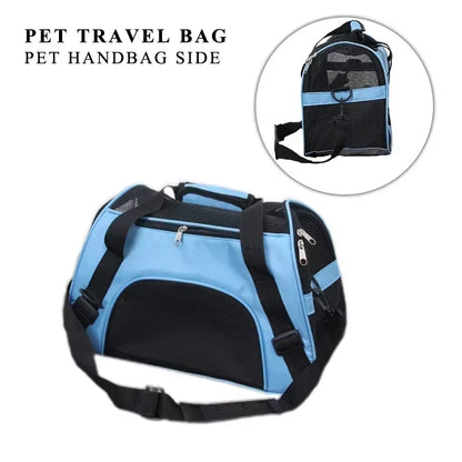 Portable Mesh Pet Carrier Bag for Small Dogs and Cats - Breathable, Foldable Travel Handbag