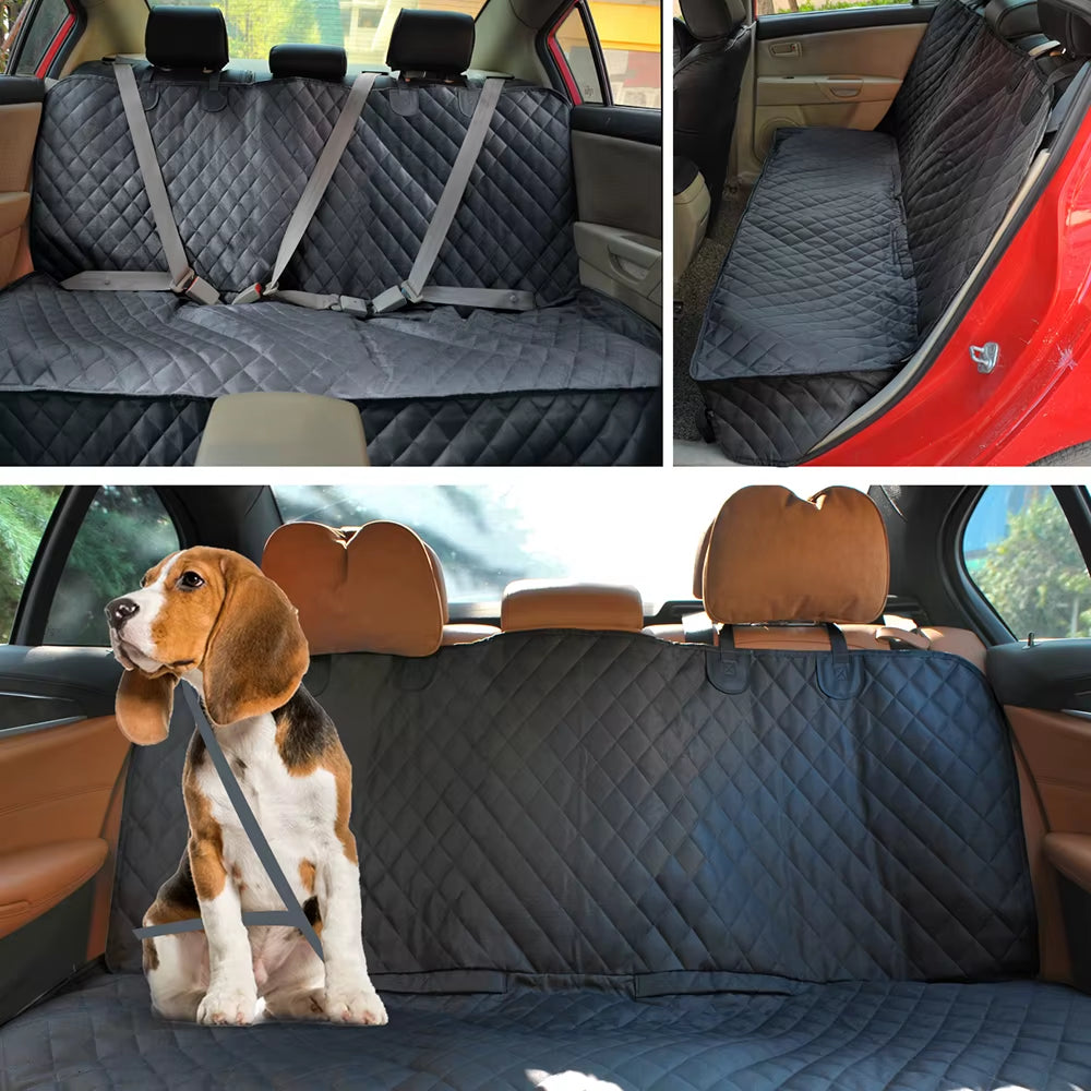 Waterproof Dog Car Seat Cover and Travel Carrier with Armrest for Enhanced Pet Safety