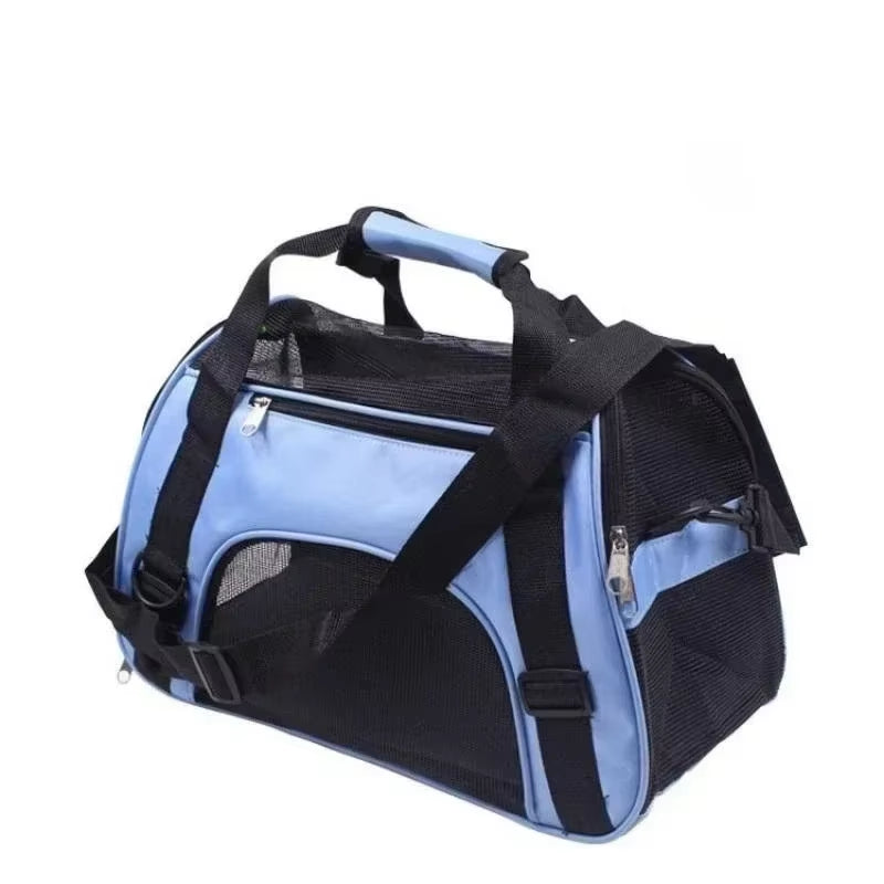 Portable Mesh Pet Carrier Bag for Small Dogs and Cats - Breathable, Foldable Travel Handbag