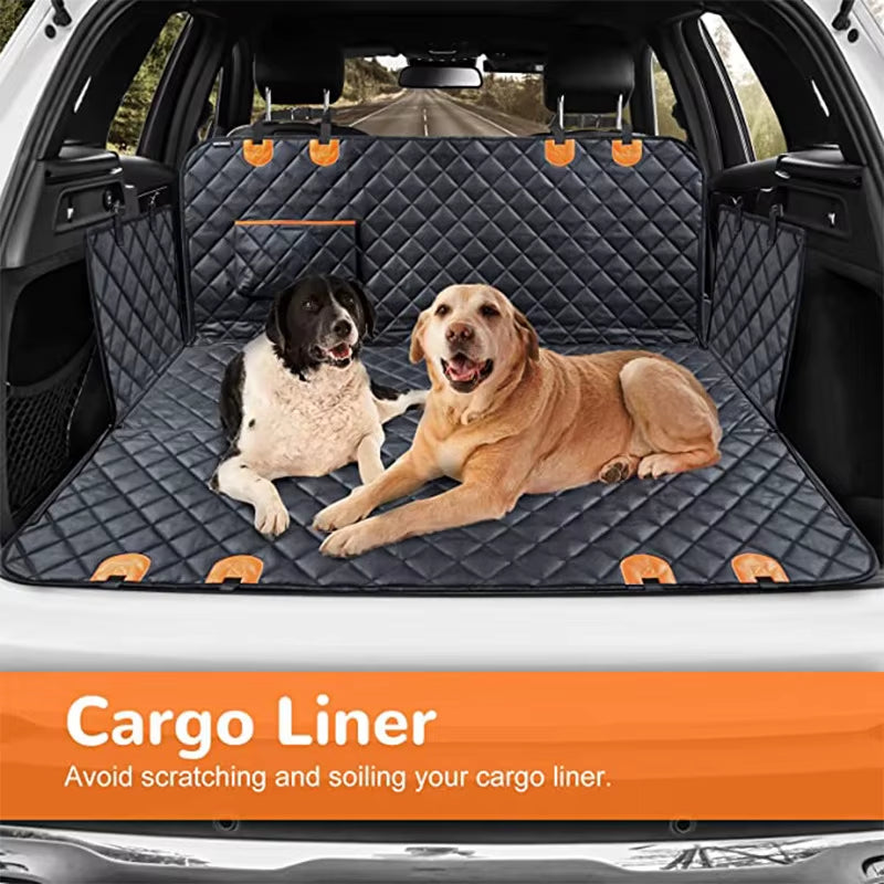 Waterproof Dog Car Seat Cover and Hammock - Pet Travel Carrier and Rear Seat Protector Mat for Safety